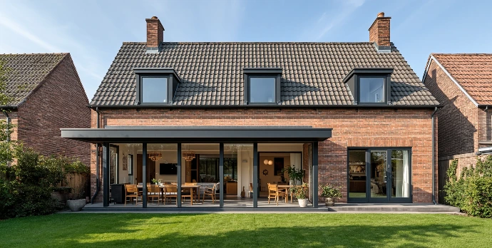 PVC en aluminium ramen geplaatst in woning 