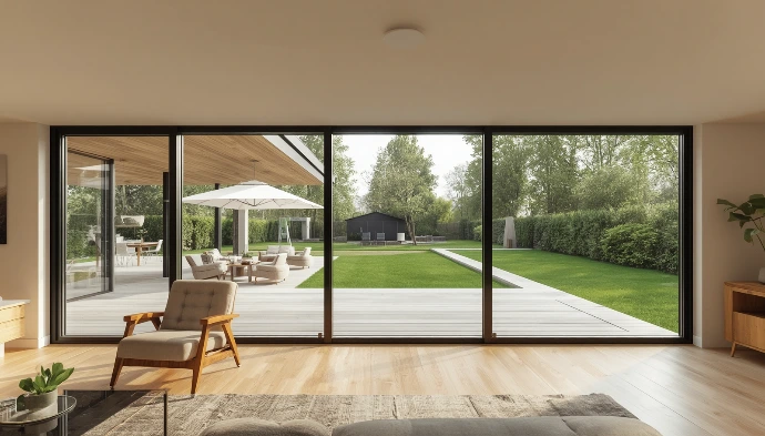 Schuifraam dat woning en terras naadloos met elkaar verbindt